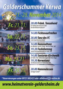 Galderschummer Kerwa - Plakat 2014